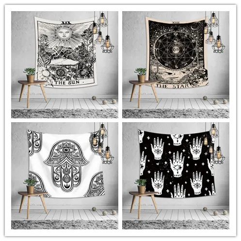 Bedroom wall hanging tapestry decoration Euramerican divination astrology printing tablecloth bed sheet yoga mat beach towel party backdrop