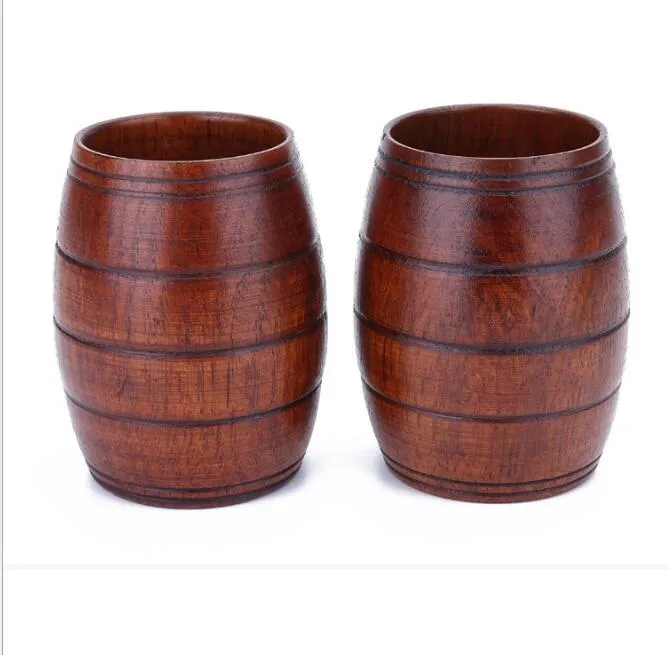 Boccale Da Birra In Legno Naturale Con Manico – Bicchiere Grande Per Birra, Tè, Succhi – Regalo Originale Per Amici