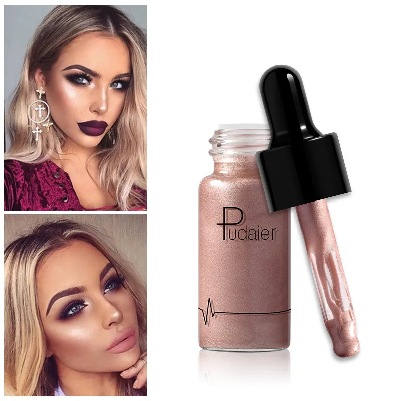 Pudeier Liquid Highlighter 12 Cores Compõem Cream Corrimizador Shimmer Lips Face Bronzer Highliter Maquiagem Kit