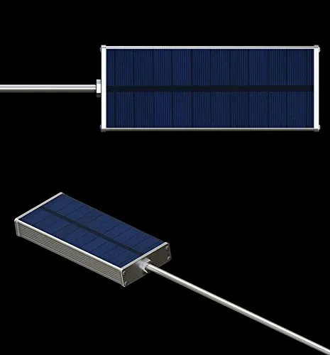 Solar Street Light Outdoor Lights Ogrodowy Lampa Ścienna 48led 1000 Lumenów Stop Aluminium LED Żarówka