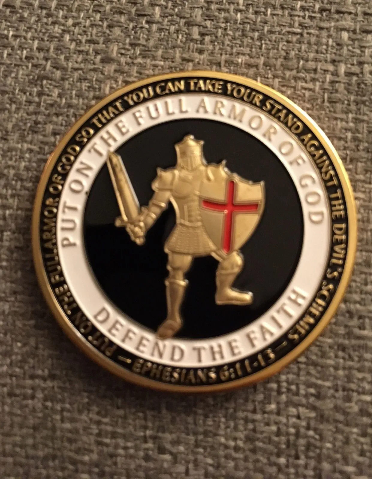 Ephesians Coin Mua Knights Templar Put On The Whole Armor Of God Challenge  Coin Prayer Ephesians 613 17 Commemorative Coin Antique Bronze B0b7g5pbq7  Ephesians Challenge Coin