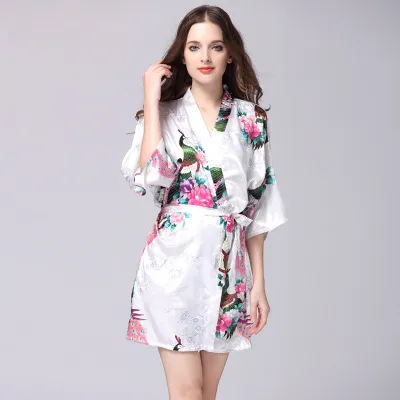 Mini chemise de nuit en rayonne pour femmes, pyjama élégant et Sexy à cinq manches, imprimé Floral, vêtements de maison, été