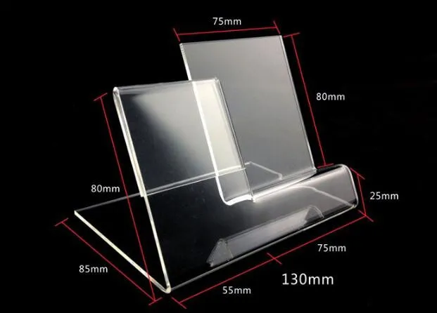 다기능 명확한 아크릴 모바일 휴대 전화 디스플레이 스탠드 폰 보석 시계 디지털 제품 홀더 태그 레이블 Displa309o