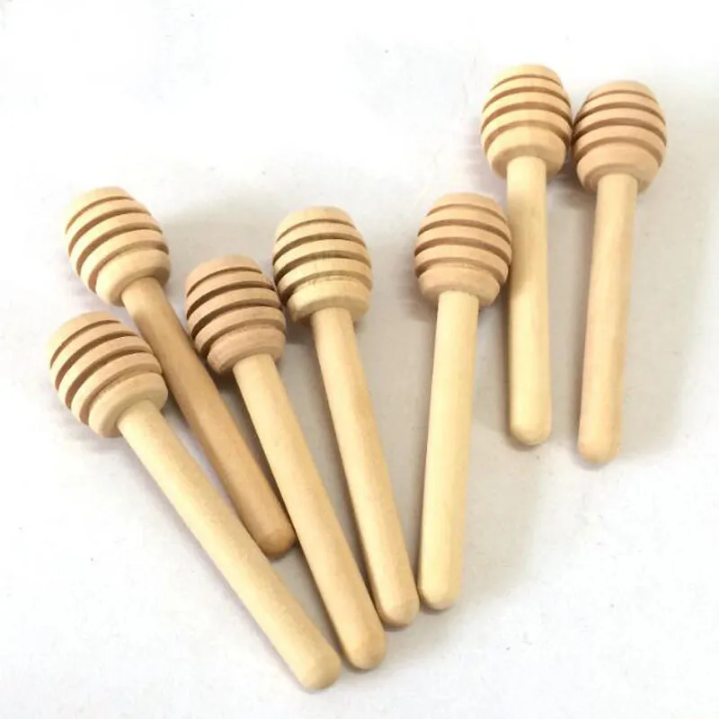 Nuovo mini bastoncino miele in legno lungo 8 cm, mestoli miele, cucchiaio feste, bastoncino barattolo di miele