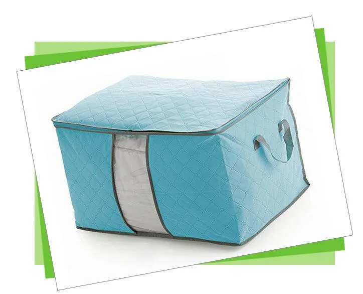 Niet-geweven quilt opbergtas Opvouwbare kleding deken kussen onderbedje beddengoed organizer box Case Home Closet Opbergtas