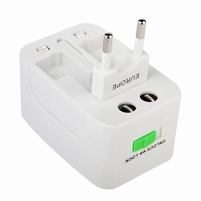 New Arrival AU US UK Converter Plug White In One Universal International Plug Adapter Adapter Port World Travel AC Moc ładowarka