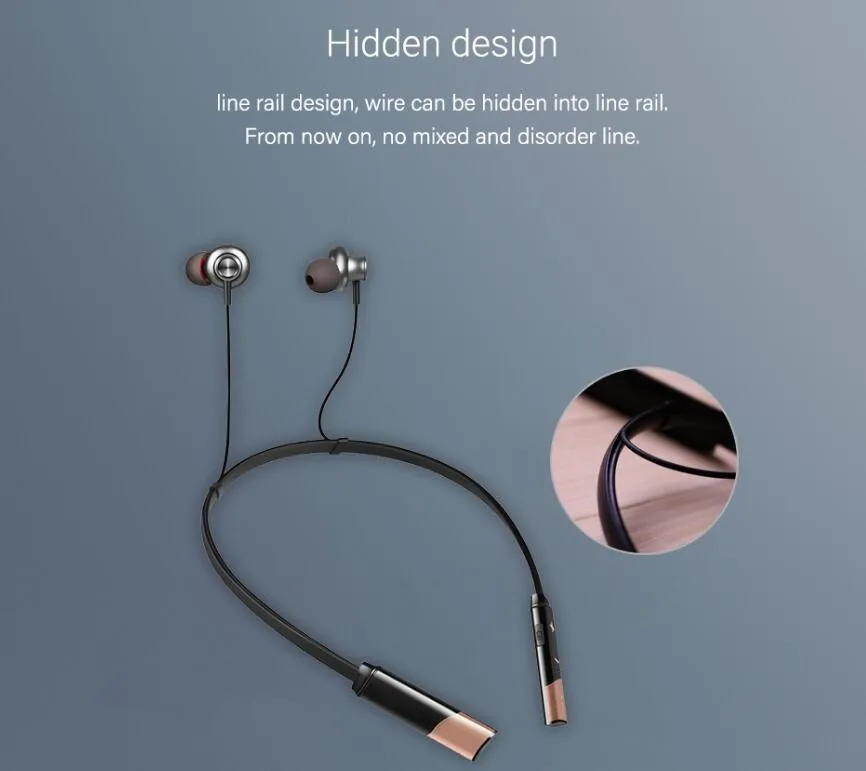 Y10 trådlösa Bluetooth-hörlurar Neck-monterade sporthörlurar för Apple iPhone Android Smart Phones Headband Headset med Retail Pack 2019