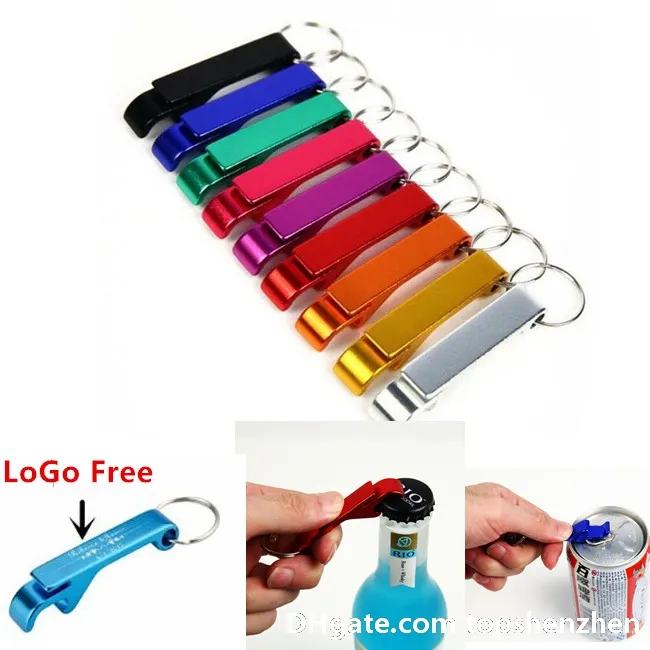 With Any LoGo Beer Bottle Keychain Opener Personalized Logo 4 in 1 Portable Aluminum Beer Bottle Opener Wedding Favor Gifts