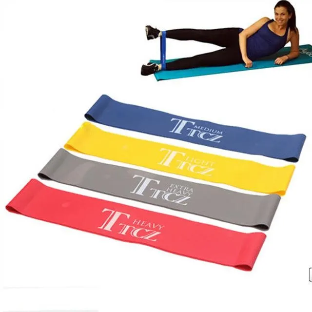 Bandas de malha de resistência para Fitness e alongamento Workouts Banda de resistência Bandas de treino TTCZ / set Yoga Stripes Bandas de exercício