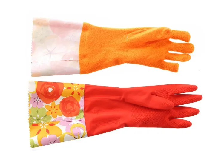 Waterproof Household Glove Warm Dishwashing Glove Water Dust Stop Cleaning Rubber Glove