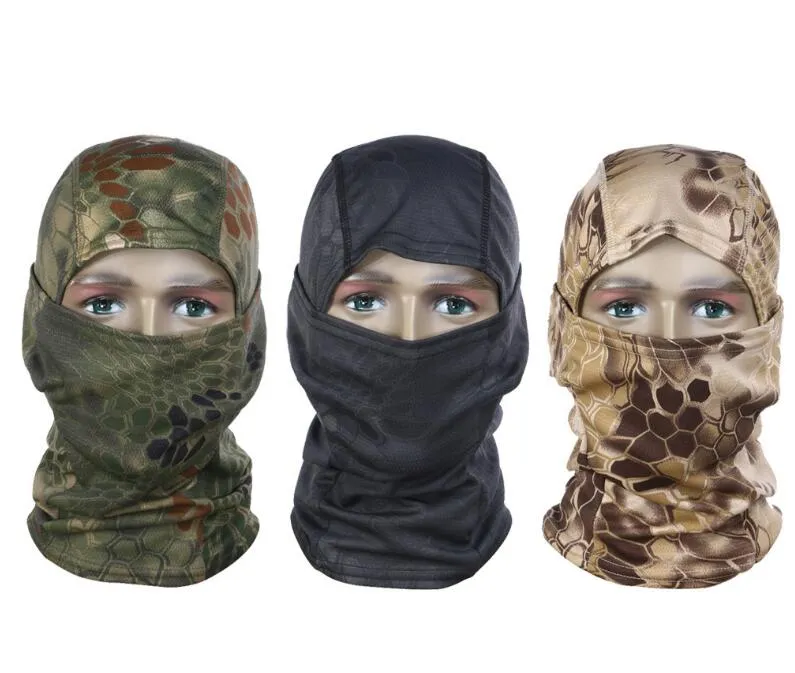 Camuflagem Tático Chapelaria Máscara CS Esportes Ao Ar Livre Cap Bicicleta Ciclismo Pesca Máscaras de Moto Balaclava Esqui Halloween Full Face Máscara