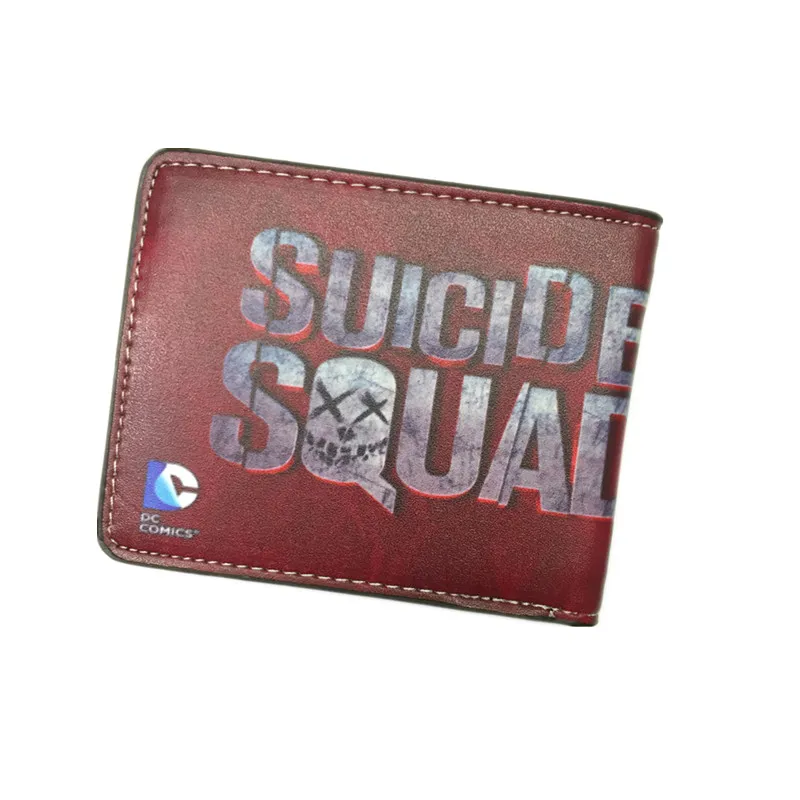 Suicide Squad Wallet the Joker Quinn and Bat Man Anime Comics Bifold Men Women Women Whiber with Card Holder Perse Billeteras9355546