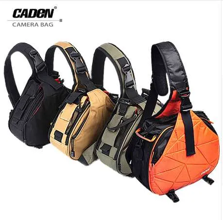 Caden Waterdichte Reizen Kleine DSLR SCHOUDER CAMERA BAG MET REGENKAP DRIANSEL SLING TAS VOOR SONY NIKON CANON DIGITAL CAMERA K1