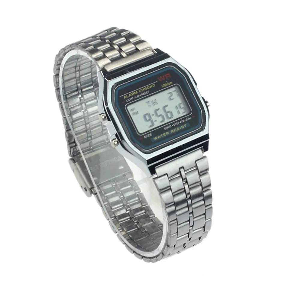 Nuevos Relojes De Pulsera Electrónica Vintage Reloj Barato Para Hombres  Mujeres Unisex Gold Silver Sports Relojes Digitales Relogio Bayan Kol Saati  De 12,29 €