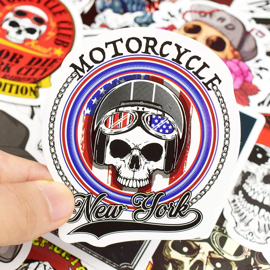 Punk Skull Vinyl Stickers Bomb Horror Doodle Car Decals Waterproof for DIY Laptop Skateboard Guitar Bicycle Motorbike Decoration Gifts