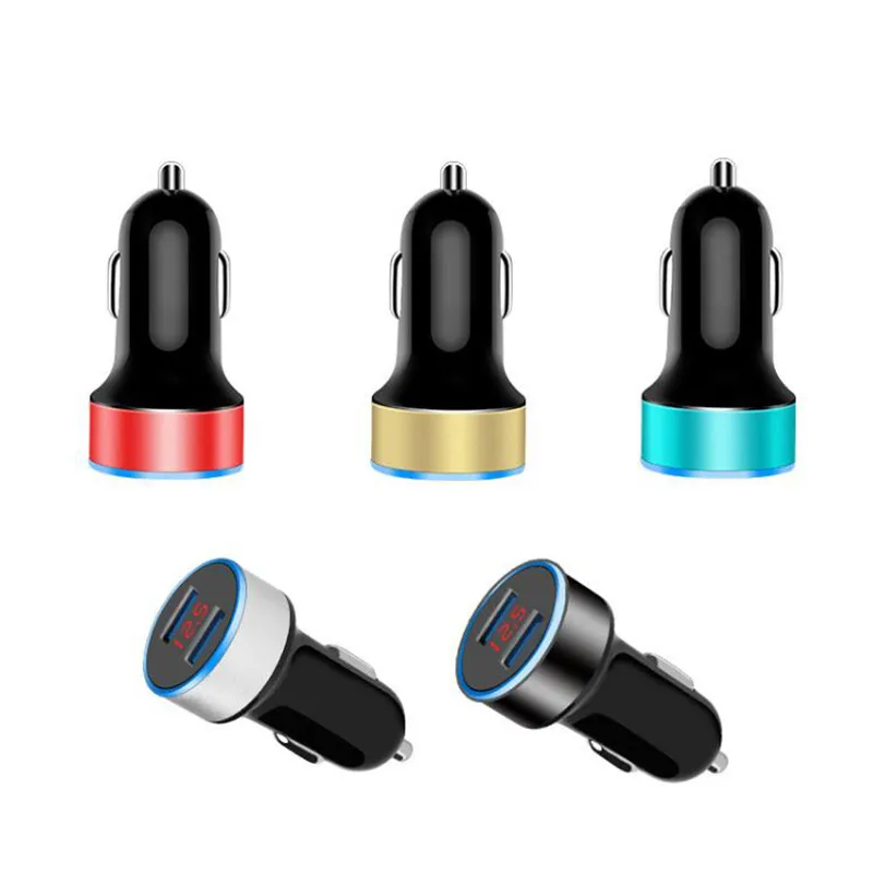 LED Display Car Charger 2 Port USB 3.1A Max for iPhone for Samsung Xiaomi Huawei Mobile Phone Tablet Car-Charger