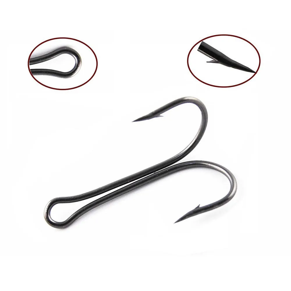 Fishing Hooks Tackle Saltwater Double Hook High Carbon Steel Black Dual  Fishing Hooks 8406137317 From Ozes, $15.77