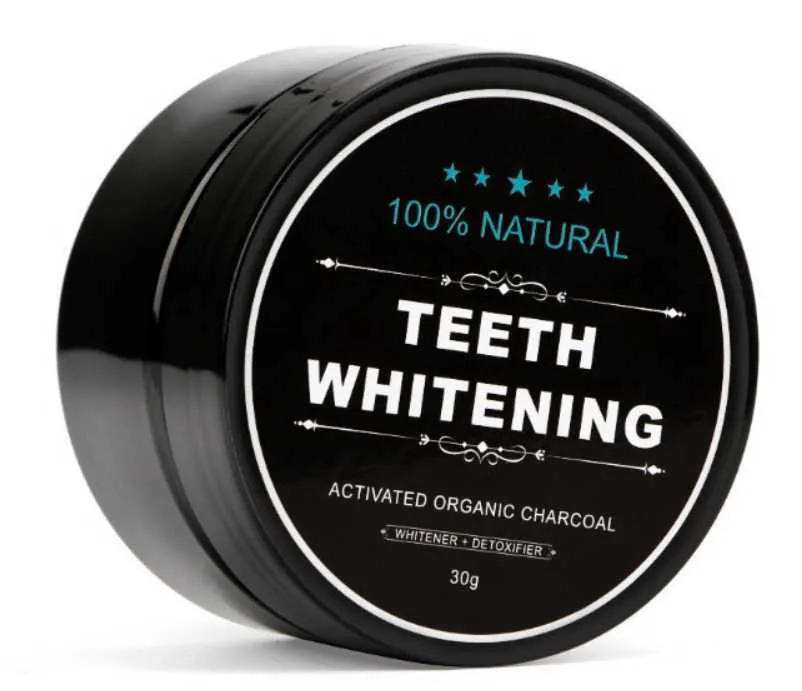 100 Natural Organic Activado Charcoal Dientes blanqueamiento Polvo Retire el café Café de té de humo Manchas amarillas Mal aliento Oral con BRU4855773333