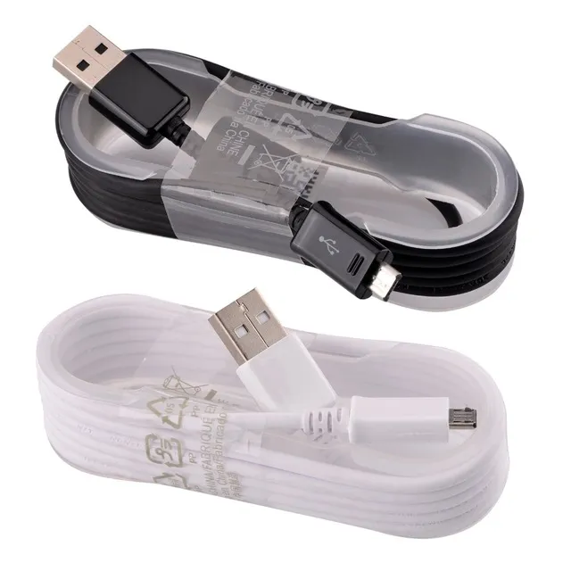 Câble de chargeur de données de synchronisation Micro USB 2.0 de haute qualité de 1,5 M pour les téléphones Android Samsung Galaxy NOTE4 / 5 A9 A8 S7 S6 edge