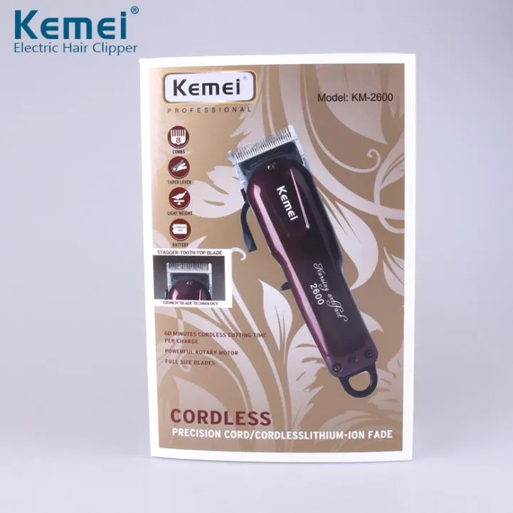 Clipper capelli lavabile elettrico rasoi ricaricabile rasoio rasatura a cordone regolabile spedizione gratuita KM-26009388968