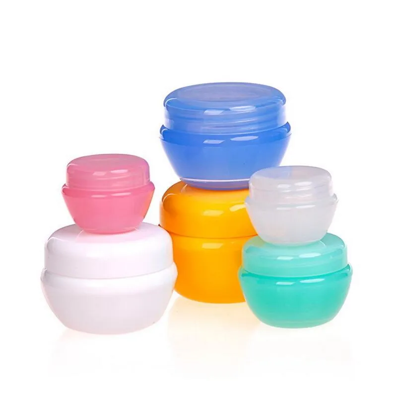 5g 30g Mushroom Shape Box PP Cosmetic Empty Bottle Candy Color Face Cream Sample Jar With Clear Liner LX1148