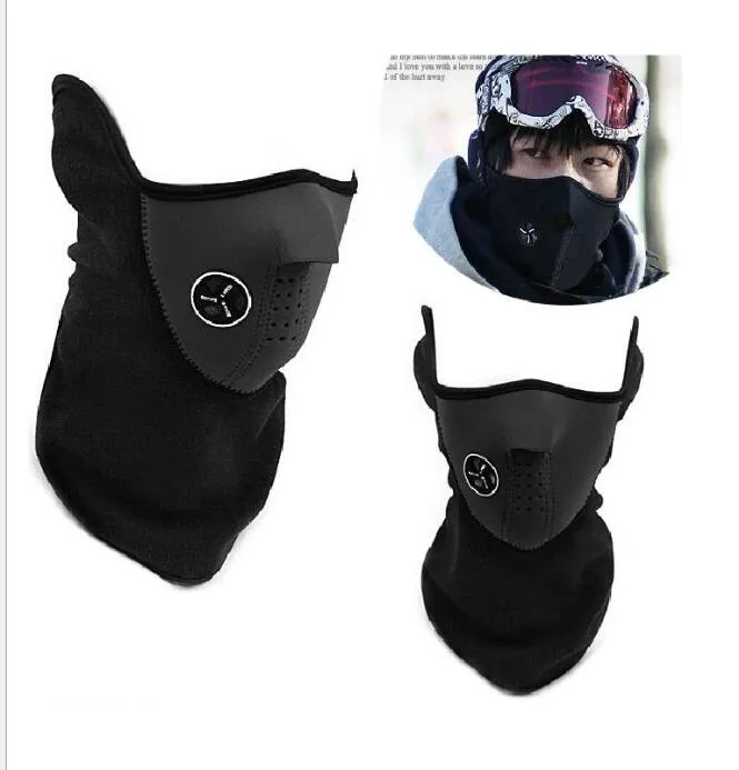 Neoprenowa szyja Ciepłe Balaclavas Pół Twarzy Maska Outdoor Rowerowa Motocykl Ski Snowboard Veil Lekka Maska Zimowa Kolarstwo Kaptur