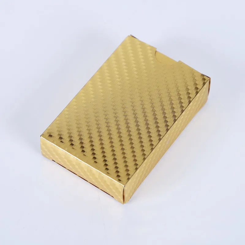 24k Gold Foil Plastic Spelkort Poker Game Deck Gold Foil Poker Set Magic Card Waterproof Cards Poker Table Games1188700