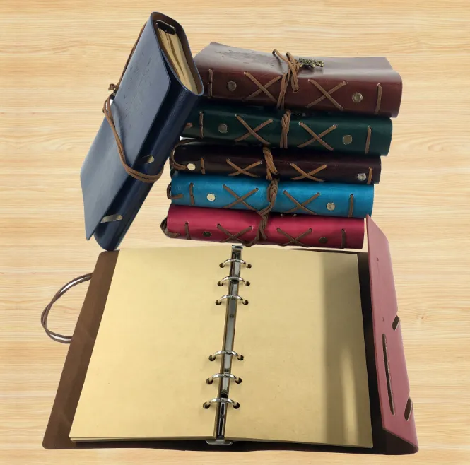 Cheap A6 Diary Notebook Pirate Anchor Decor Traveler's Note Books Notepad Planner PU Leather Cover Students Notebooks Gift Wedding Favors