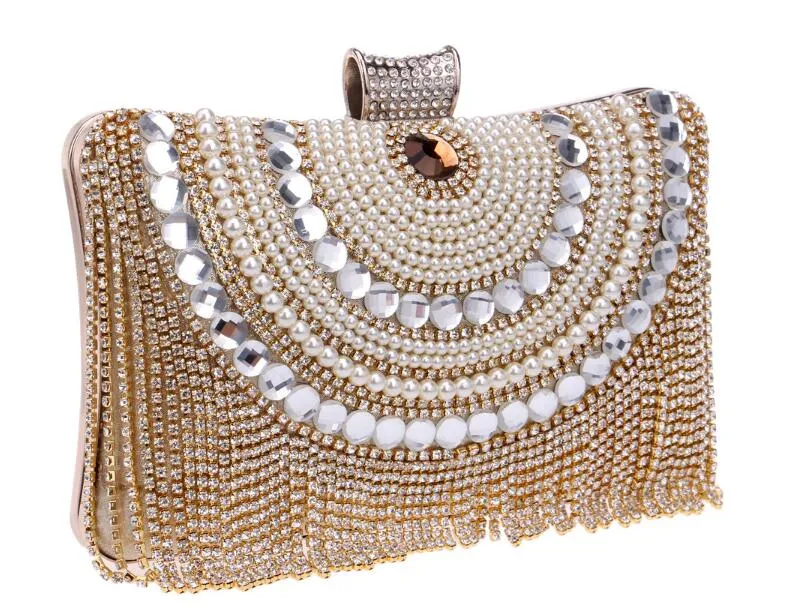 New Women's Beaded High-end Banquet Aristocrat Evening Bag Ladies Diamond Ladies Night Club Ladies Hand Bag