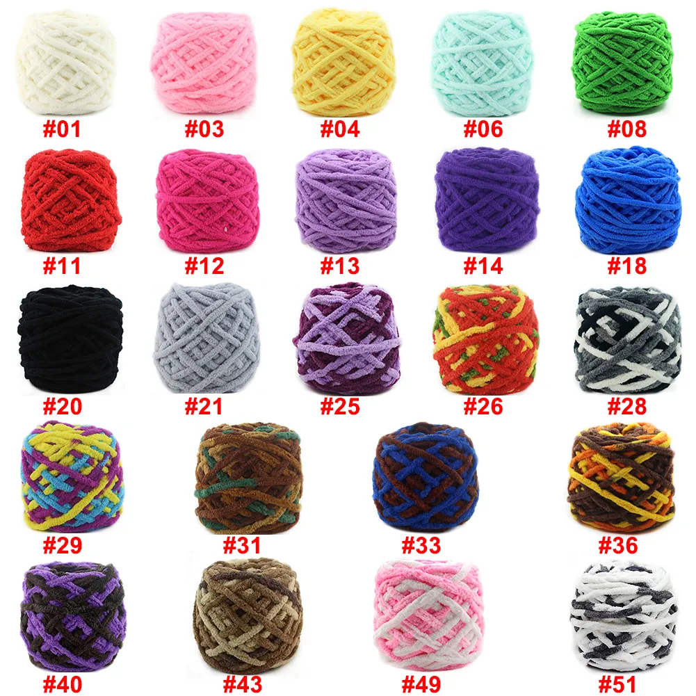 100g/Ball Chenille Chunky Yarn for Hand Knitting Soft Crochet Yarn