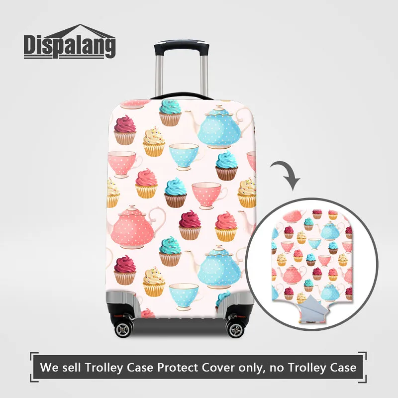 Case na walizkę Podróże w bagażu drogowego Pokrywa bagażowego dla 18 20 22 24 26 28 30 32 CAL Wózki wózki Cute Ice Cream Drukowanie wysokiej jakości