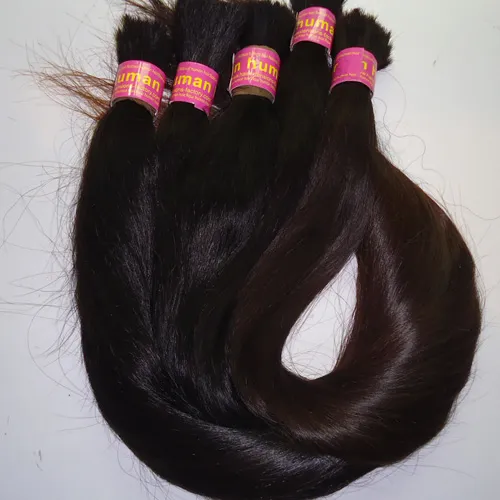 100g Ingen Weft Mänskligt Hårvärde för Braiding Brasiliansk Straight Hair Bulk För Braiding 1 Bundle 10 till 26 tums Naturfärg Hårförlängningar