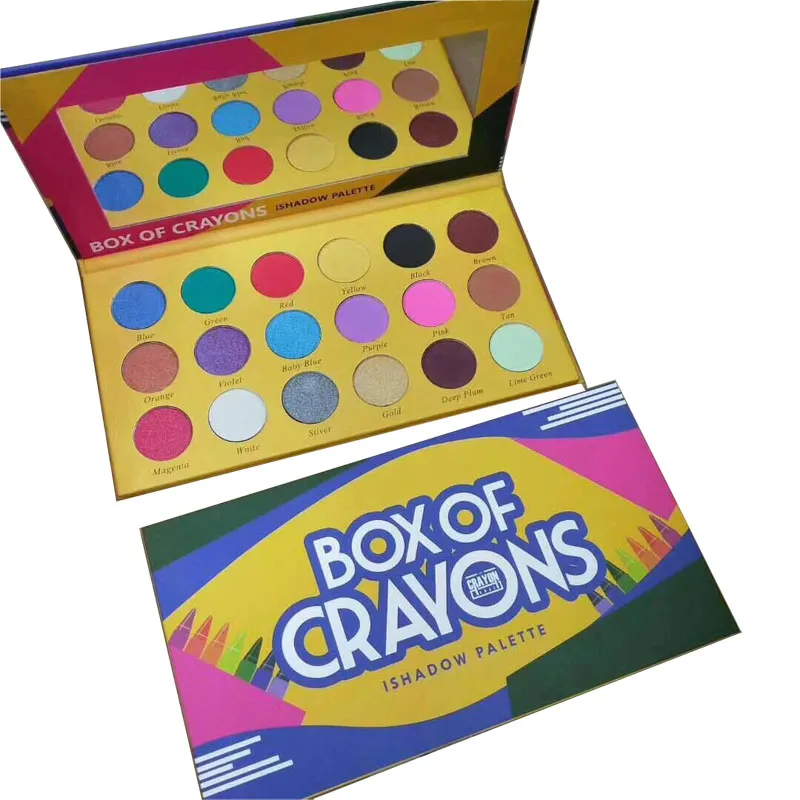 Nouveau maquillage fard à paupières BOX OF CRAYONS Palette de fards à paupières 18 couleurs DHL Livraison gratuite