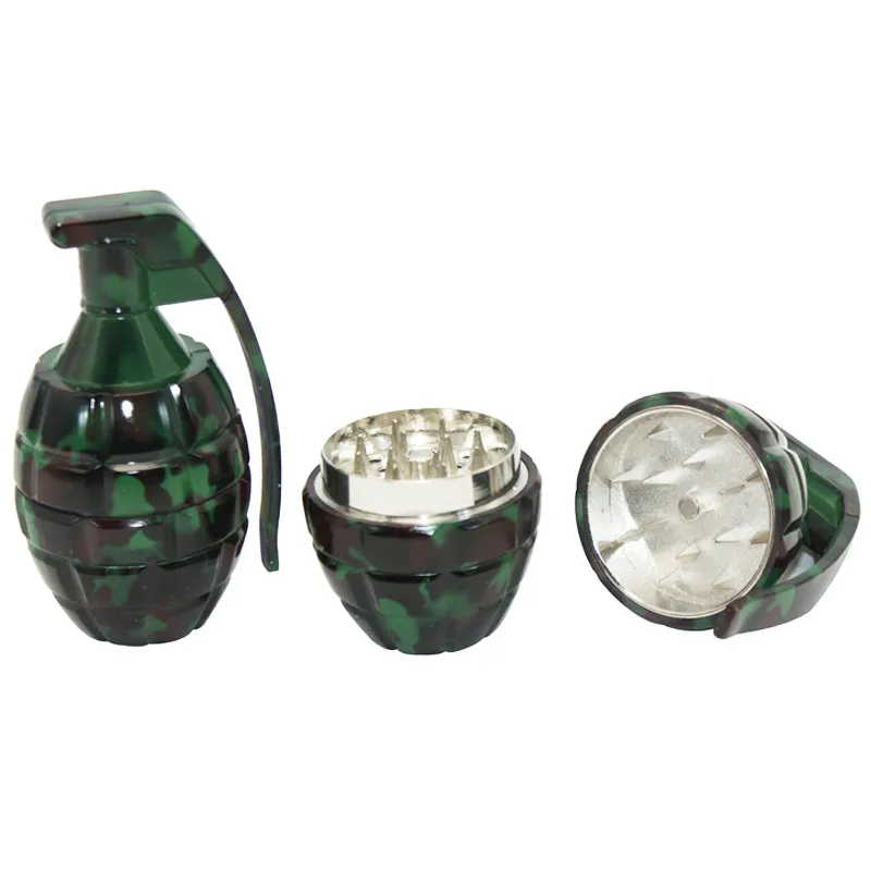 New Arrive Metal Hand Grenade Shape Tobacco Grinding Machine For Camouflage Small Grenades Smoking Accessories 