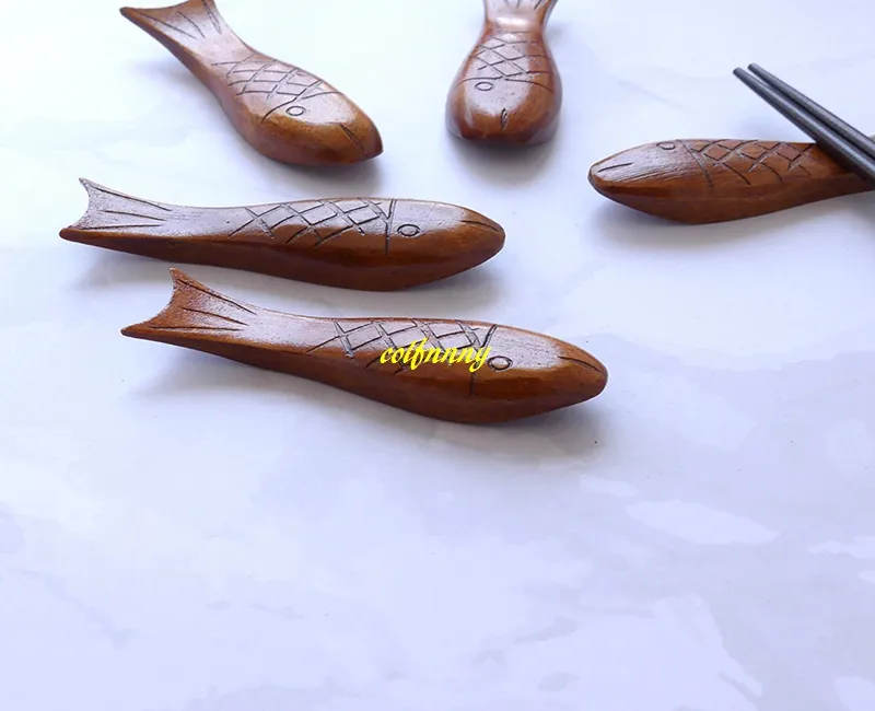 poisson bois naturel vaisselle support baguettes cuillère fourchette couteau support en bois support pour fête de mariage Festival
