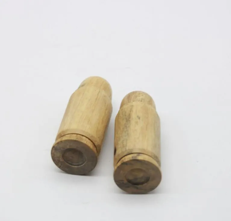 new product bullet shaped shape solid wood pipe can shrink easily portable cigarette smoking set.