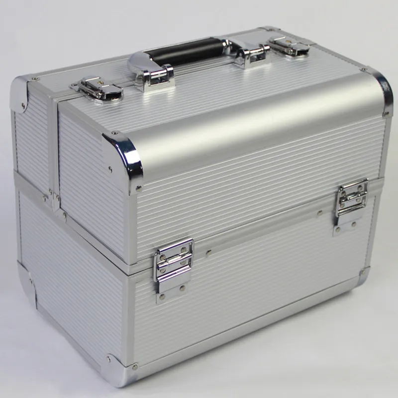 Portable Aluminum Frame Cosmetic Case, Woman Professional Cosmetology