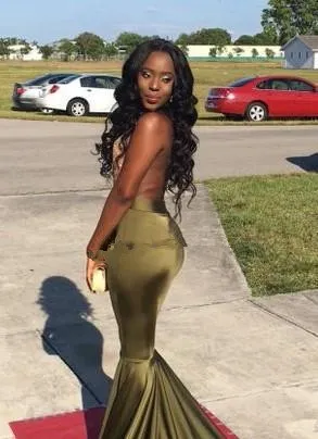 Olive green sexy dress clearance