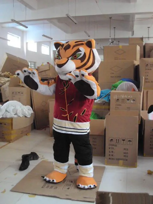 2018 Discount factory Lovely Kung Fu tiger cartoon doll Mascot Costume 2906