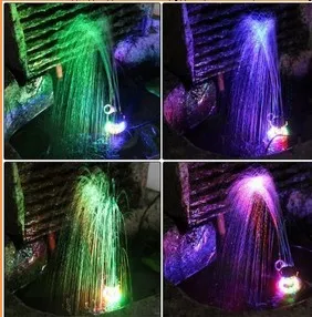 Anillo de fuente sumergida con cambio de Color RGBY, 12 LED de 0,6 pulgadas de diámetro, iluminación de bomba de agua, iluminación de fuente para acuario