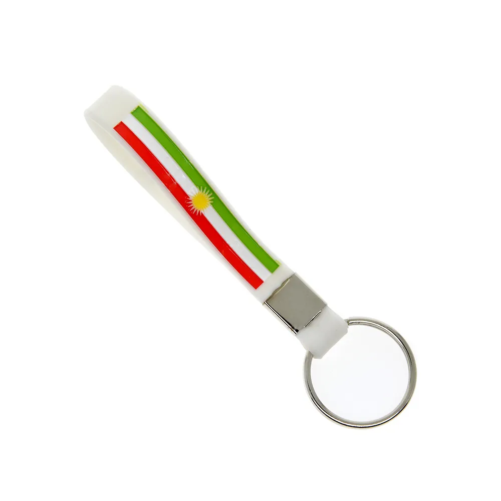 Kurdistan Flag Logo Silicone Wristband Keychain Fashion Decoration Perfect To Use In Any Benefits Gift