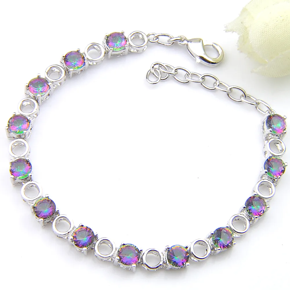 Hot 2018 Luckyshine 1 Women simple fashion Elegant Crystal New brand wedding Colorful bracelet Hollow bracelets B0028