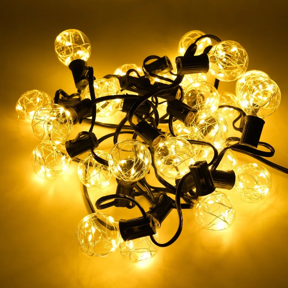 Guirlandes lumineuses LED, fil de cuivre PVC, guirlandes