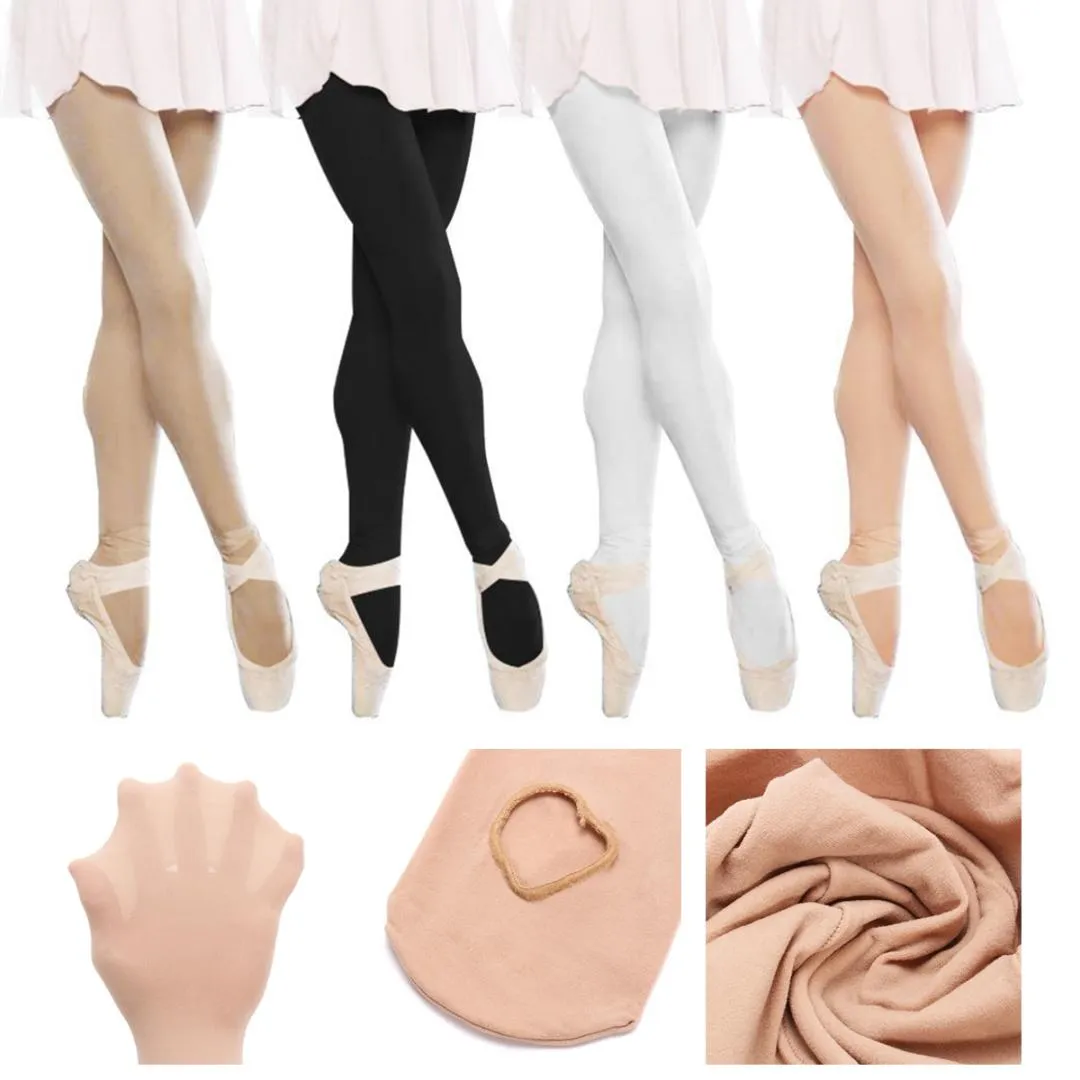 Calzini convertibili per bambine per bambini Calzini per calze da danza classica Collant per balletto Collant per ginnastica Calzamaglia per tip tap per bambini da donna