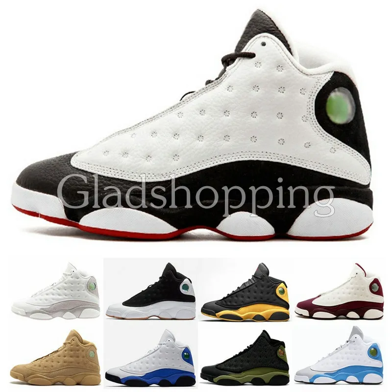 13 Ele Got Game Produzido Chicago Wheat Hyper Royal Olive Gato Preto Itália Azul Phantom Amor Respeito Flint 13s Mens Tênis De Basquete