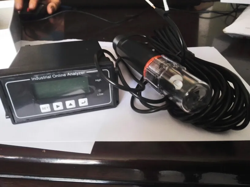 Controlador de PH Medidor de control Probador Monitor de calidad del agua Detector ORP + 1000-1000mV con sonda de 10M PH 0-14 con sensor de 5M
