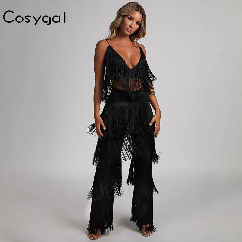 Red tassel jumpsuit sale