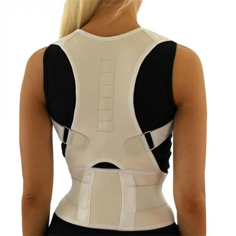 DHgate Men Orthopedic Back Support Belt Correct Posture Brace Correcter De Posture 10 Magnets XL XXL B002 Magnetic Posture Corrector Health Beauty