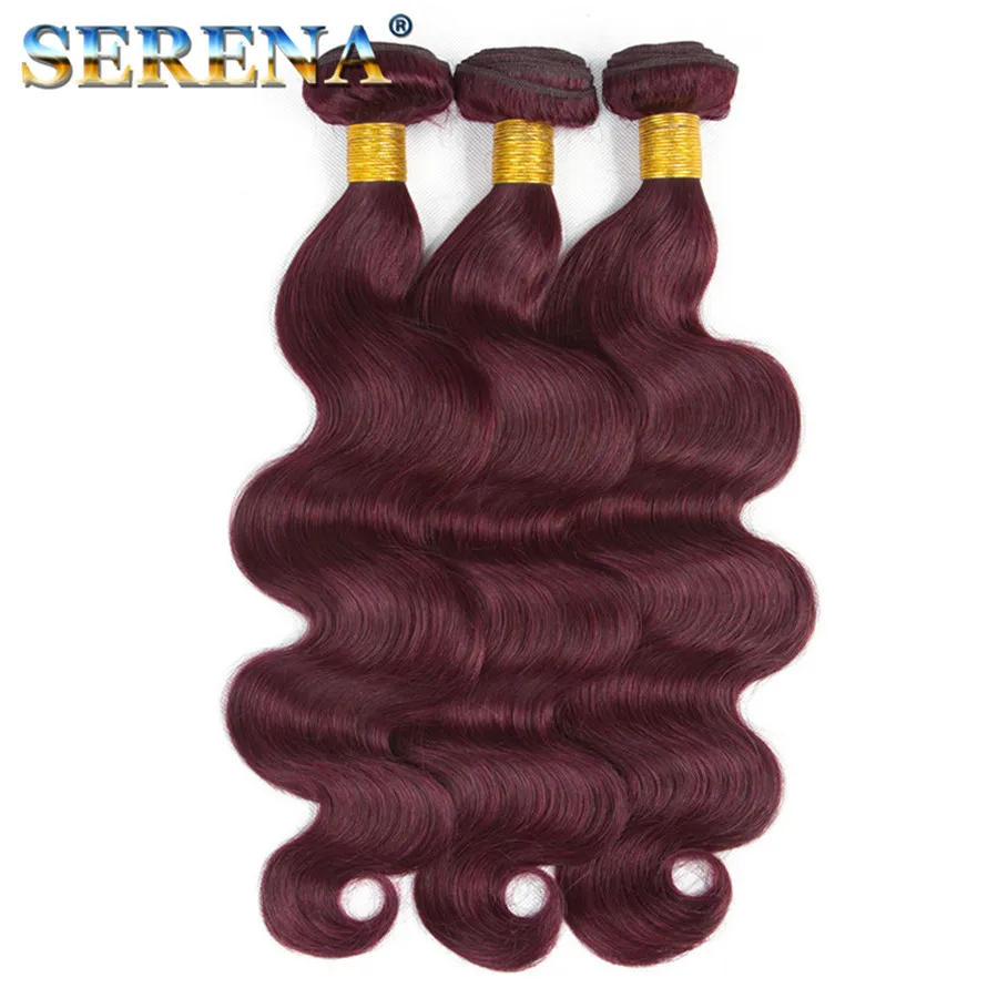 8a Brazilian Human Hair Bundles Red Bundles With Frontal 99j Body Wave Virgin Hair Closure Burgundy Human Hair Bundles With 13x4 F8020128