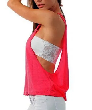 palestra Sport TShirt grembiule gilet sportivo da donna Yoga Workout Vest Fitness Training Esercizio asciugatura rapida Abbigliamento sportivo Tee Canotte Canottiere Abbigliamento